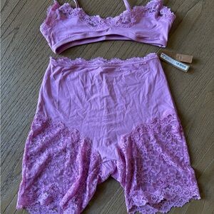 SKIMS lace bralette petal